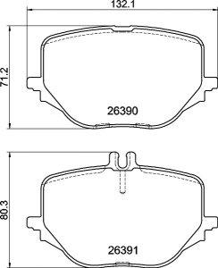 Klocki hamulcowe BREMBO P50170 0004209605 MERCEDES W223 S-KLASA 20- tył