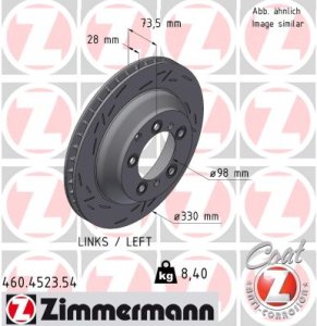 Tarcza hamulcowa ZIMMERMANN 460.4523.54 9Y0615601A PORSCHE CAYENNE 17- LT