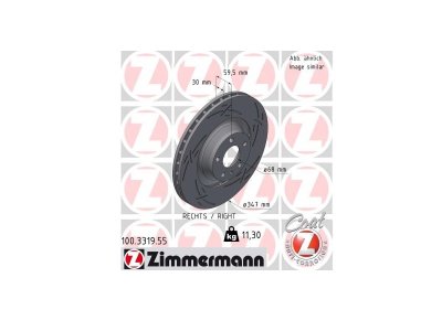 Tarcza hamulcowa ZIMMERMANN 100.3319.55 4F0615301G AUDI A6 04-11 PP