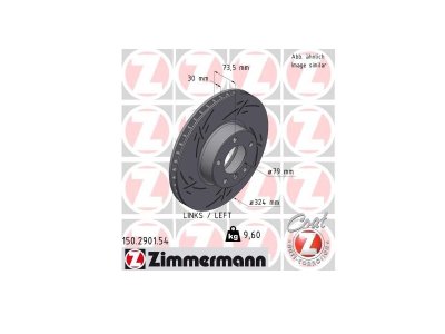 Tarcza hamulcowa ZIMMERMANN 150.2901.54 34116792221 BMW 3 F30 11-18 LP