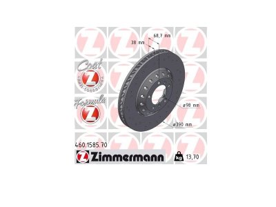 Tarcza hamulcowa ZIMMERMANN 460.1585.70 97035140600 PORSCHE PANAMERA 09-16 PP