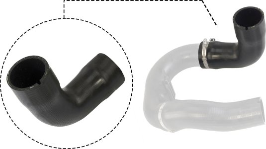 Przewód intercoolera GATES 09-0948 51832089 (zagięty) FIAT DOBLO