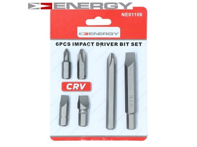 Końcówki do wkretarek grzechotek na bity ENERGY NE01106 