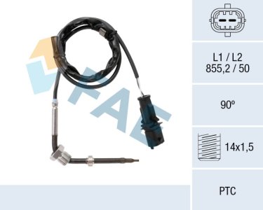 Czujnik temperatury spalin FAE 68086 51807904 FIAT