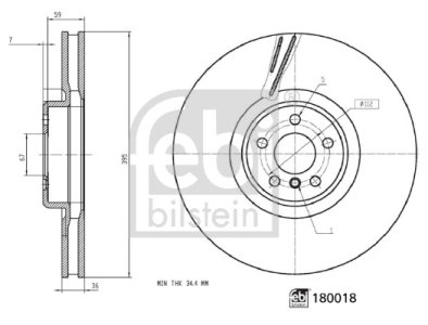 TARCZA HAMULC. BMW X5 G05,F95 18- LP