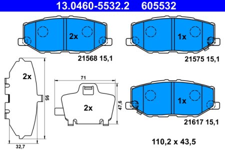 KLOCKI HAMULC. SUZUKI JIMNY 18- PRZÓD