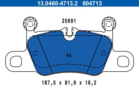 KLOCKI HAMULC. PORSCHE 911 (991) 12-19 TYŁ
