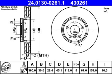 TARCZA HAMULC. BMW 1 F40 19- LP
