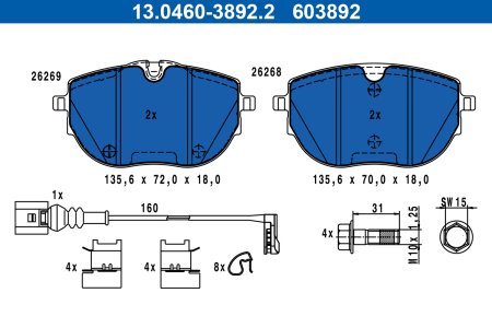 KLOCKI HAMULC. VW T6 15- PRZÓD