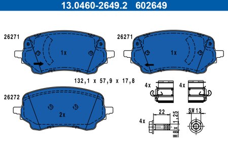 KLOCKI HAMULC. FORD PUMA 19- PRZÓD