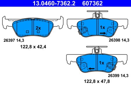 KLOCKI HAMULC. HONDA JAZZ V 1,5 EHEV 20- TYŁ