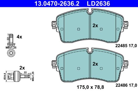 KLOCKI HAMULC. LAND ROVER DISCOVERY SPORT 14-