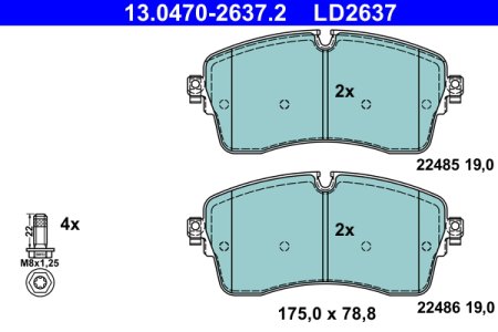 KLOCKI HAMULC. LAND ROVER DISCOVERY SPORT 14-