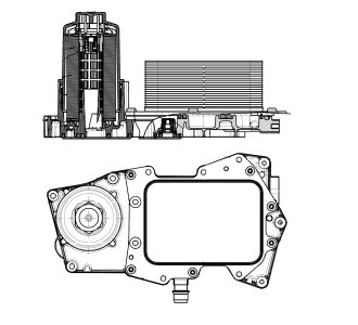 CHŁODNICA OLEJU NRF 31827 LR022895 RANGE ROVER