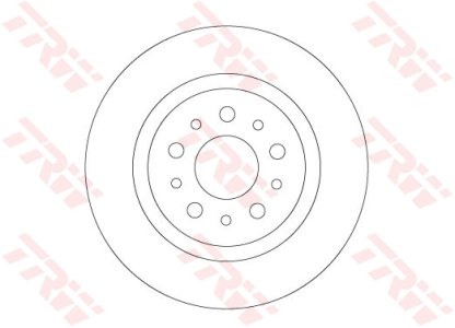 Tarcza hamulcowa TRW DF6714 51914664 FIAT 500L 12- TYŁ