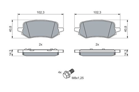 KLOCKI HAMULC. FORD PUMA 19- TYŁ