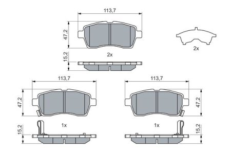 KLOCKI HAMULC. SUZUKI IGNIS III 16- PRZÓD
