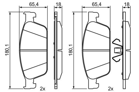 Klocki hamulcowe BOSCH 0986495388 1775091 FORD FOCUS III 14-20 PRZÓD