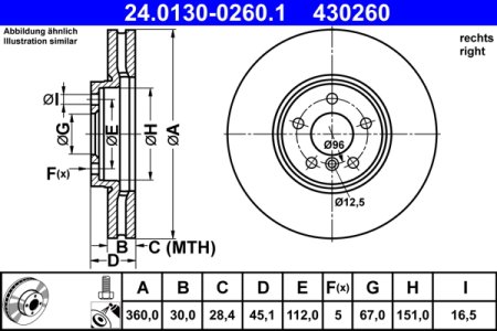 TARCZA HAMULC. BMW 1 F40 19- PP
