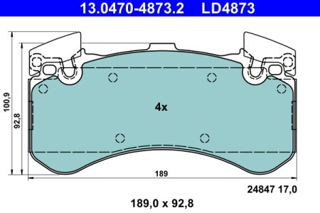 KLOCKI HAMULC. AUDI A8 09-18 PRZÓD