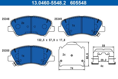KLOCKI HAMULC. HYUNDAI I20 14- PRZÓD