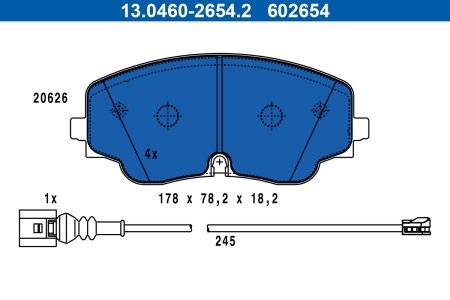 KLOCKI HAMULC. VW GOLF VIII 20- PRZÓD