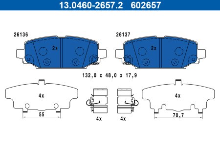 KLOCKI HAMULC. JEEP WRANGLER (JL) 17- TYŁ