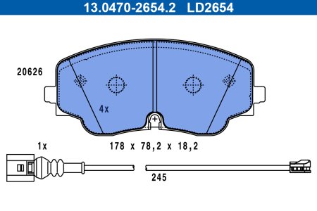 KLOCKI HAMULC. VW GOLF VIII 20- PRZÓD