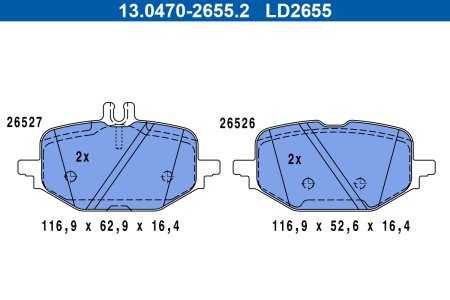 KLOCKI HAMULC. MERCEDES W206 C-KLASA 21- TYŁ