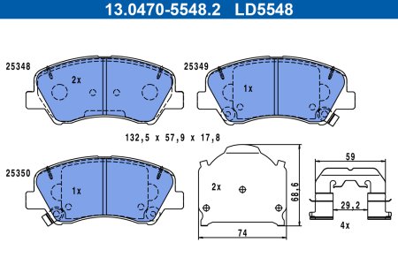 KLOCKI HAMULC. HYUNDAI I20 14- PRZÓD