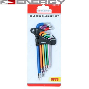KLUCZE TORX 9 ELEMENTÓW KOLOROWE