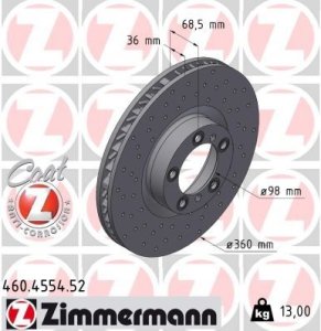 TARCZA HAMULC. PORSCHE TAYCAN 19- PP