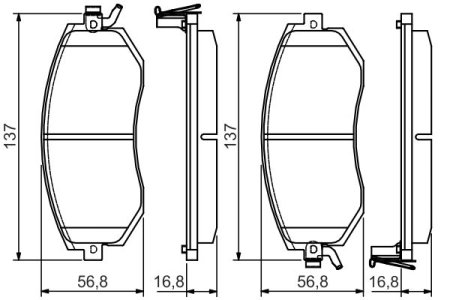 KLOCKI HAMULC. SUBARU FORESTER 08-18 PRZÓD