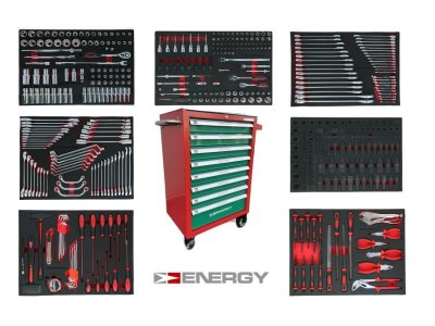WÓZEK NARZĘDZIOWY 8 SZUFLAD 450 ELEMENTÓW