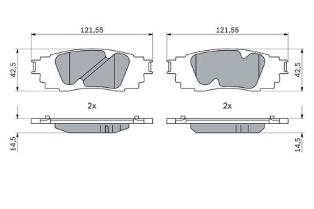KLOCKI HAMULC. TOYOTA RAV 4 V 18- TYŁ