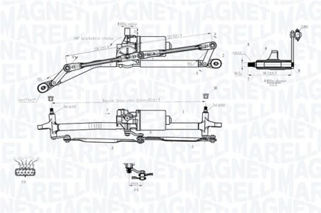 MECHANIZM WYCIERACZEK KPL. FIAT