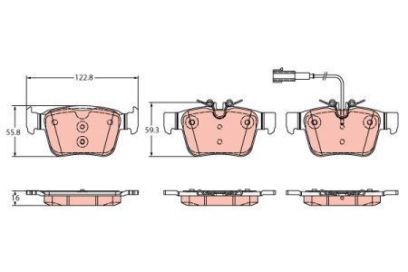 KLOCKI HAMULC. MASERATI LEVANTE 16- TYŁ