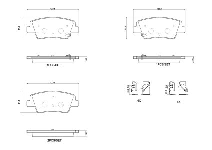 KLOCKI HAMULC. HYUNDAI IONIQ 6 22- TYŁ