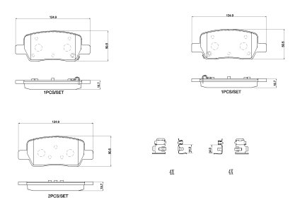 KLOCKI HAMULC. KIA SORENTO IV 20- TYŁ