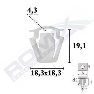 KOSTKA MONTAŻOWA ZDERZAKÓW/NADKOLI AUDI