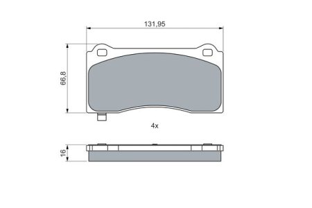 KLOCKI HAMULC. TESLA MODEL 3 17- PRZÓD