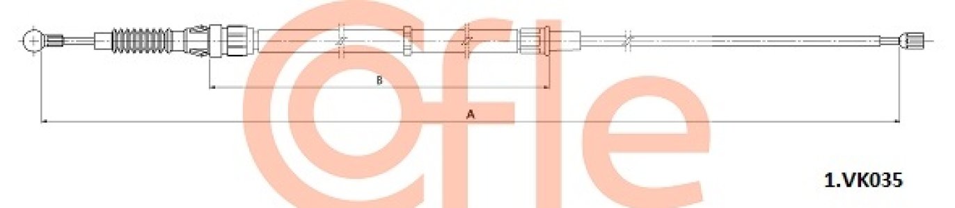 LINKA HAMULCA RĘCZNEGO VW POLO V 09-22