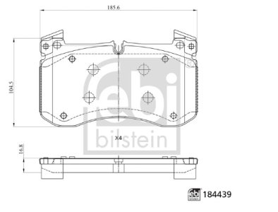 KLOCKI HAMULC. MERCEDES V167 GLE 18- PRZÓD