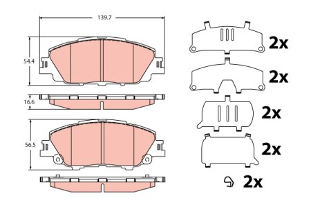KLOCKI HAMULC. TOYOTA YARIS CROSS 20-