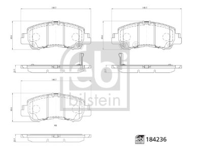 KLOCKI HAMULC. MITSUBISHI ECLIPSE CROSS 17- PRZÓD