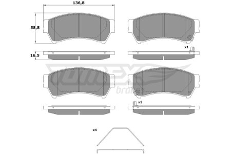 Klocki hamulcowe TOMEX brakes 1740 GSYD3328ZA