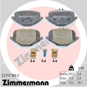 Klocki hamulcowe ZIMMERMANN 22717.180.2 0004205202 MERCEDES W463 AMG G 63 18- tył