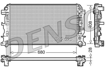 Chłodnica silnika DENSO DRM17044 6801360AA