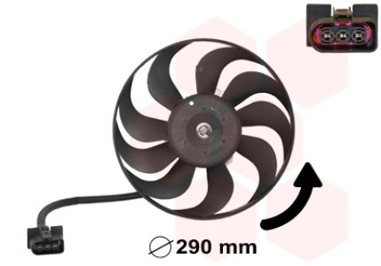 Wentylator chłodnicy VAN WEZEL 5888745 1J0959455M