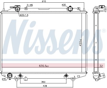 Chłodnica silnika NISSENS 68535 WLVP15200D
